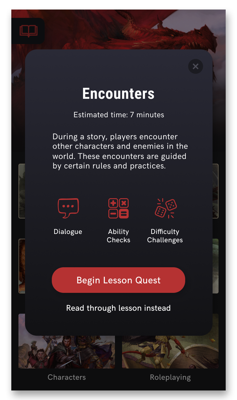 First iteration of my Encounter screen redesign